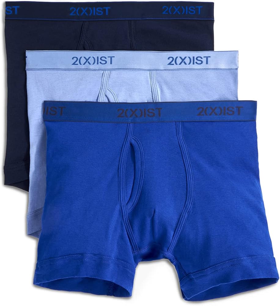 2(X)IST mens Essential Cotton Boxer Brief 3-pack