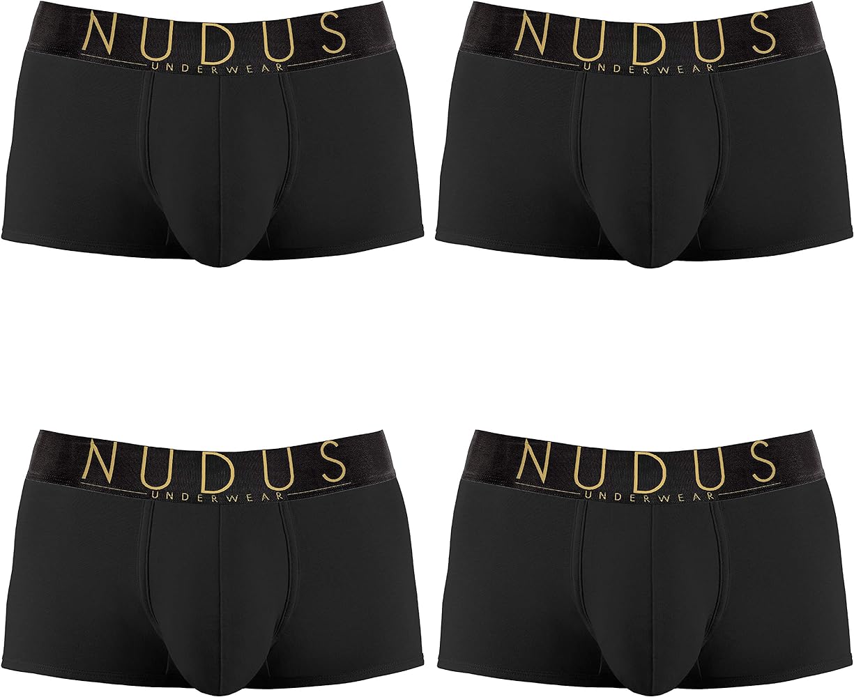 NUDUS Men's Cotton Underwear Pack of 4 Gift Box - Briefs - Trunks - Boxer Briefs