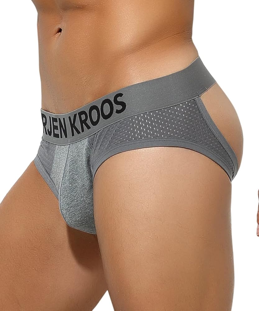 Arjen Kroos Men's Jockstrap Underwear Breathable Mesh Athletic Supporter Cotton Pouch Jock Briefs