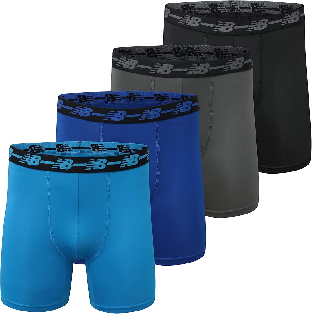 New Balance Men Performance No Fly Boxer Brief (4 Pack)