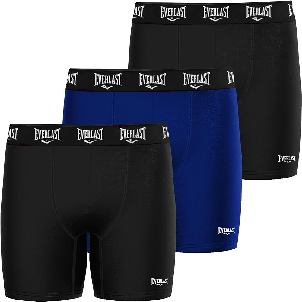 Everlast Performance Men’s Boxer Brief Men’s Underwear Boxer Briefs, Soft & Comfortable Waistband, Anti-Chafing