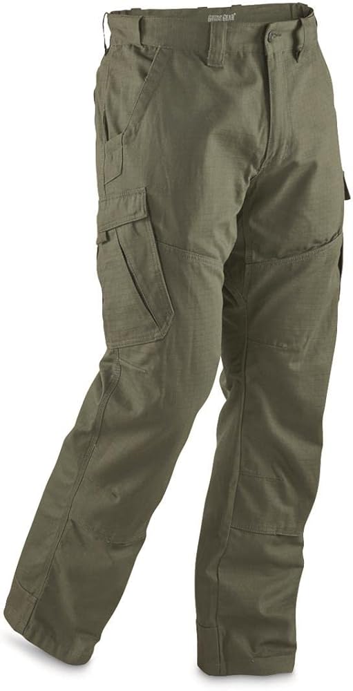 Guide Gear Ripstop Work Cargo Pants for Men in Cotton, Big and Tall Cargo pants for Construction, Utility, and Safety