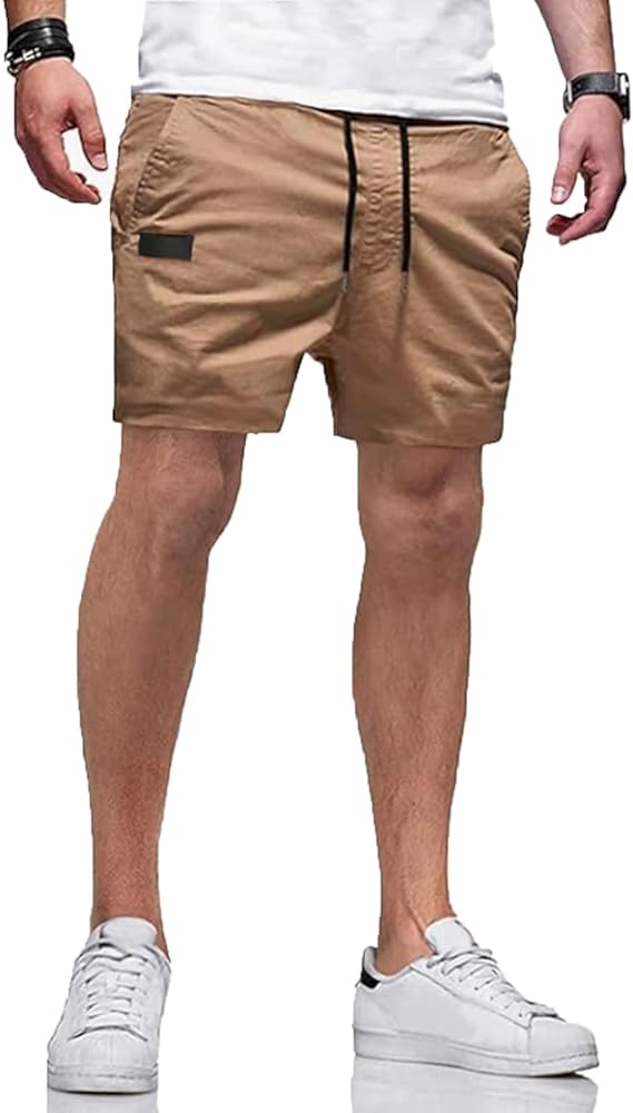 Men's Summer Drawstring Casual Shorts, Versatile for Golf, Athletics, Running, Gym, Beach, Fishing, and Hiking -5"&7"