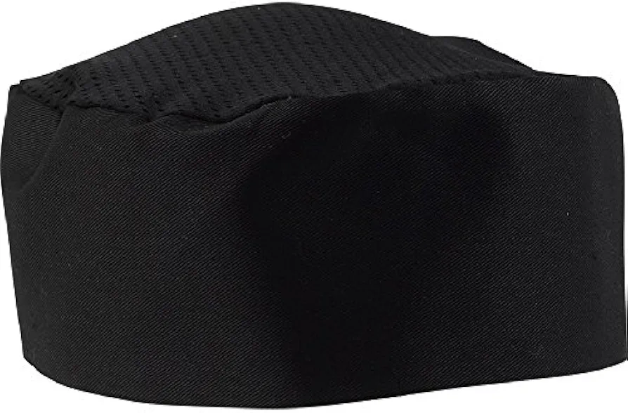 Black Chef Hat - Adjustable. One Size Fit Most (1)