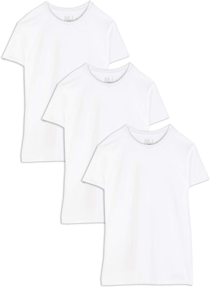 Fruit Of The Loom Men's Tall Tag-Free Undershirts, Big Man-Crew-3 Pack, 4X-Large