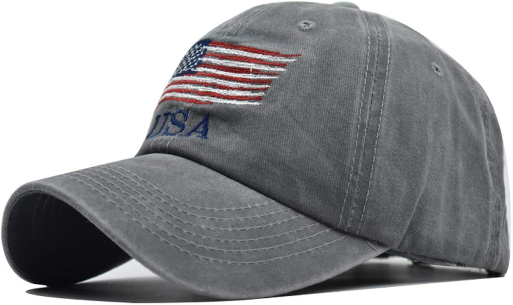 American Flag Hats Vintage Washed Distressed Cotton Dad Hat Baseball Cap Adjustable Trucker Unisex Style Headwear