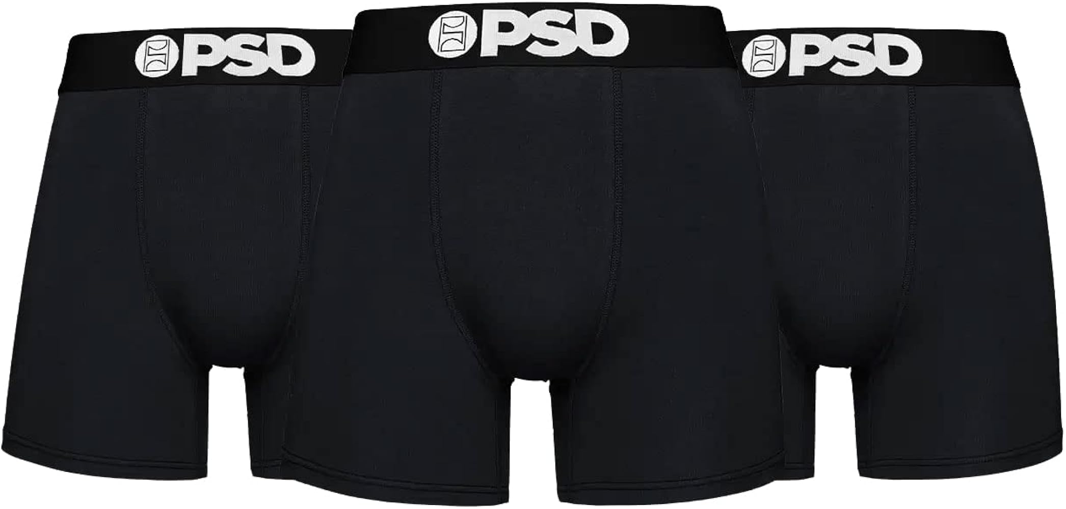 PSD Men's Mid Length Boxer Briefs - 5 Inch Inseam Breathable and Supportive Men's Underwear with Moisture-Wicking Fabric