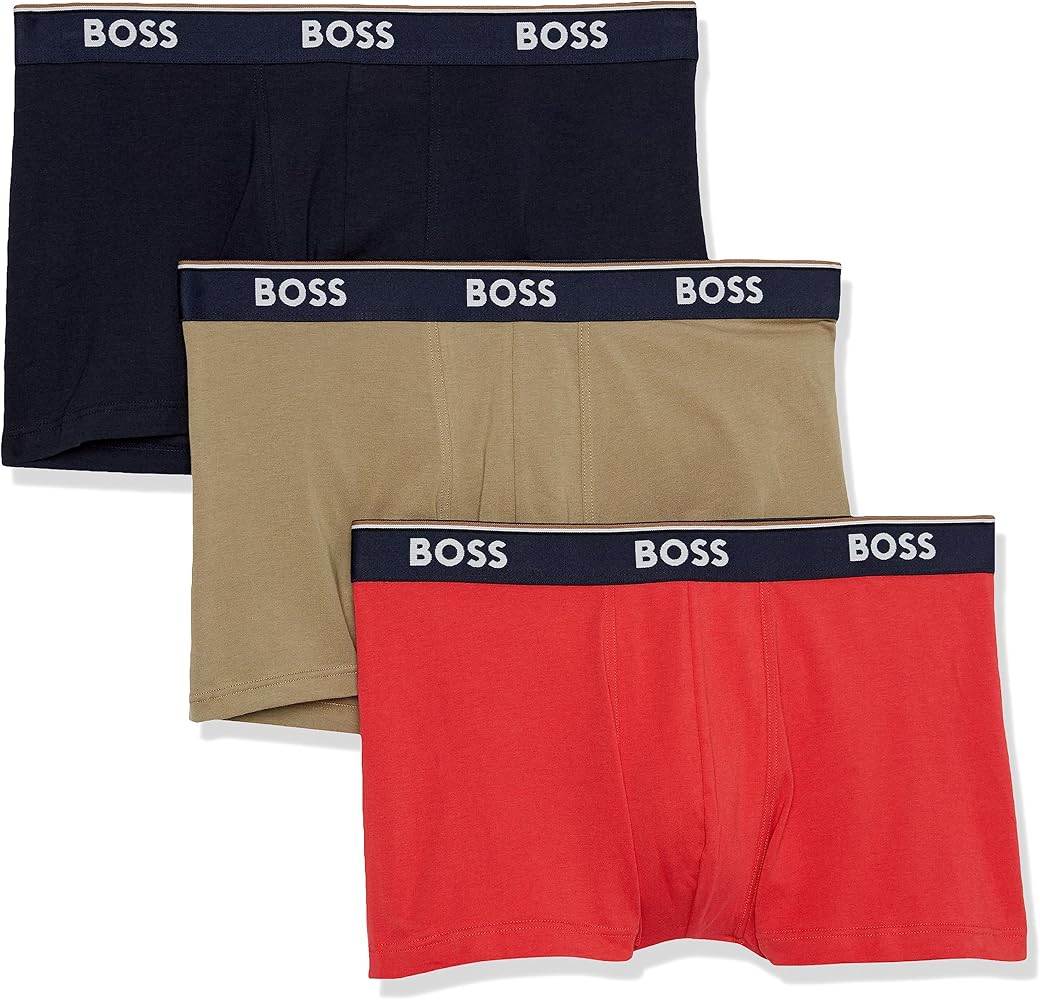 BOSS Men's Stretch Cotton 3 Pack Trunks