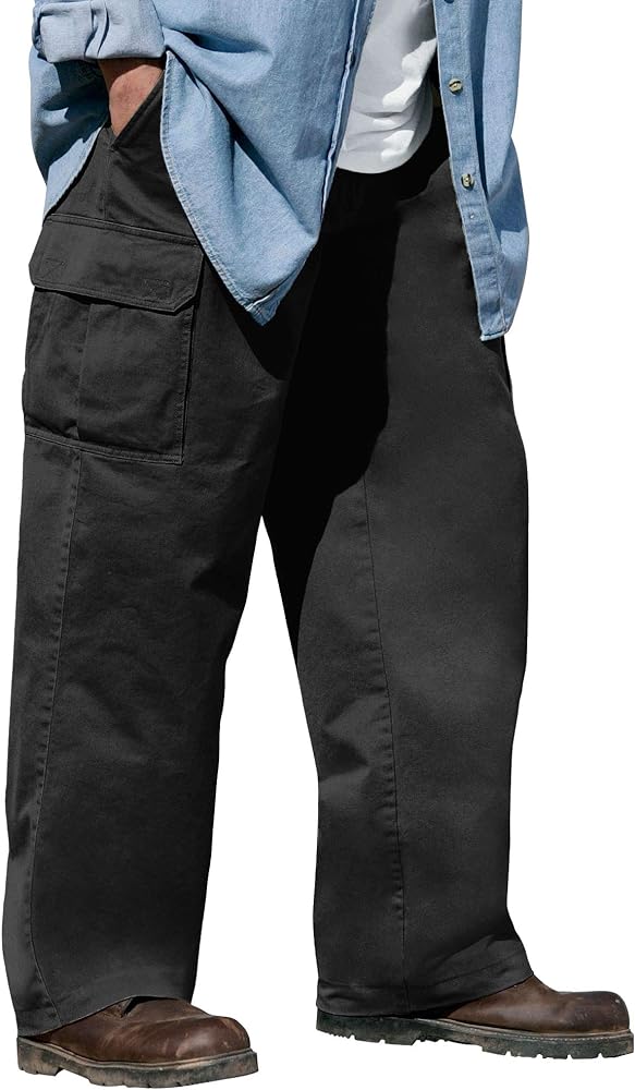 Boulder Creek by Kingsize Men's Big & Tall Renegade Side-Elastic Waist Cargo Pants