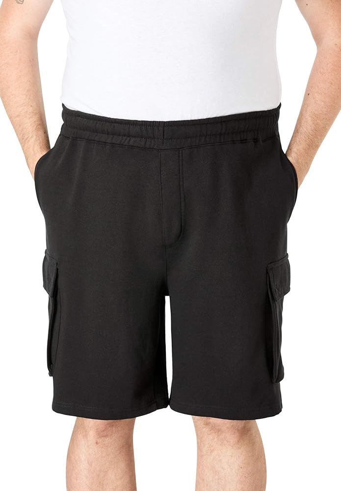 KingSize Men's Big & Tall Fleece 10" Cargo Shorts