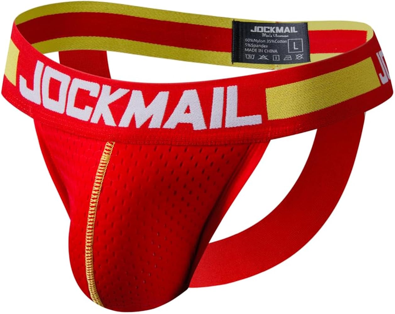 JOCKMAIL Mens Jockstrap Underwear Wide Belt Athletic Supporter Mens Thongs Sport Underwear Jock Strap