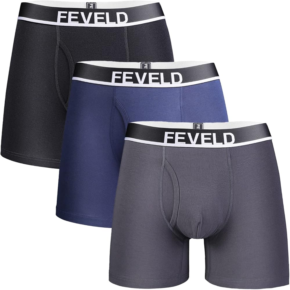 Men's Boxer Briefs Comfortable Cotton Stretch Quick Dry Sports Underwear Regular and Long Leg Available