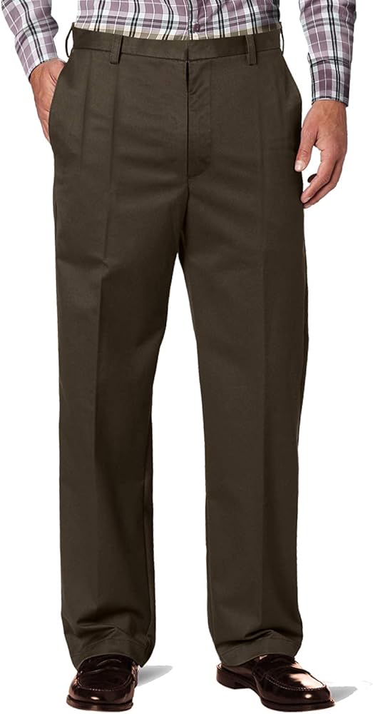 Match Men's Classic Straight-fit Wrinkle-resistant Pleated Dress Pants M4