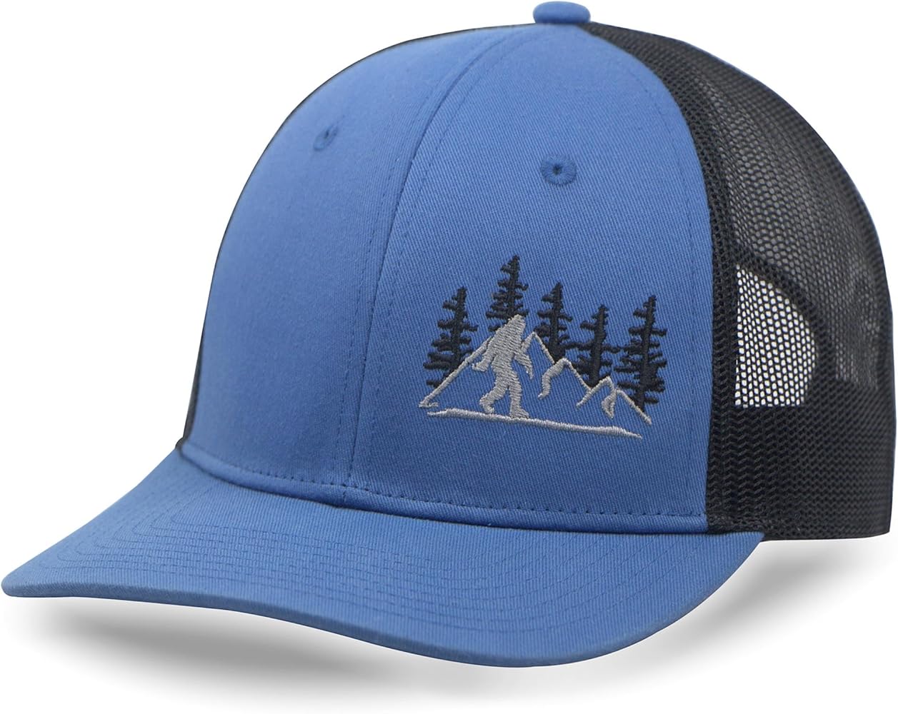 Wild Bigfoot Trucker Hats for Men, Adjustable Snapback Mesh Baseball Cap for Outdoors