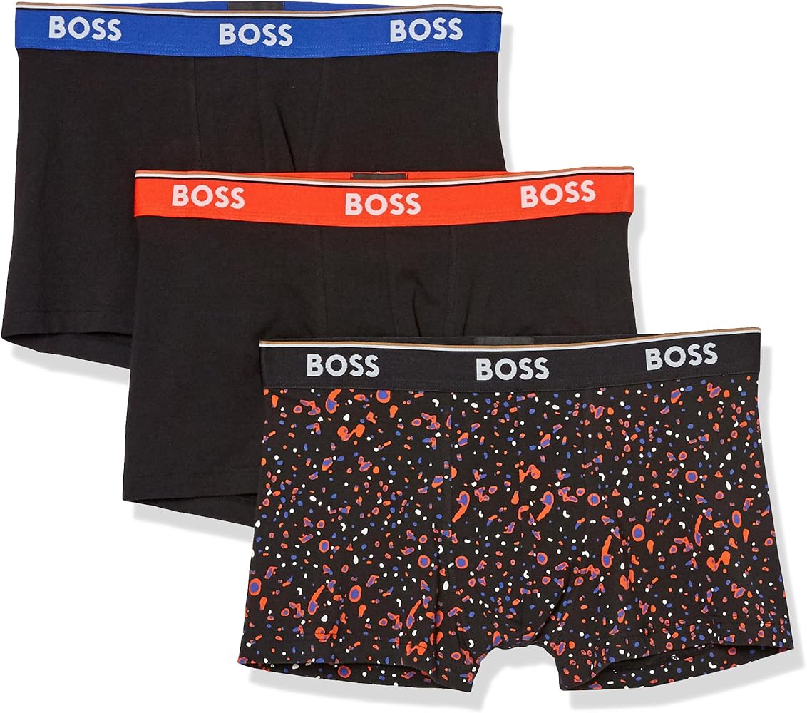 BOSS Men's Three Pack Power Trunk with Festive Design