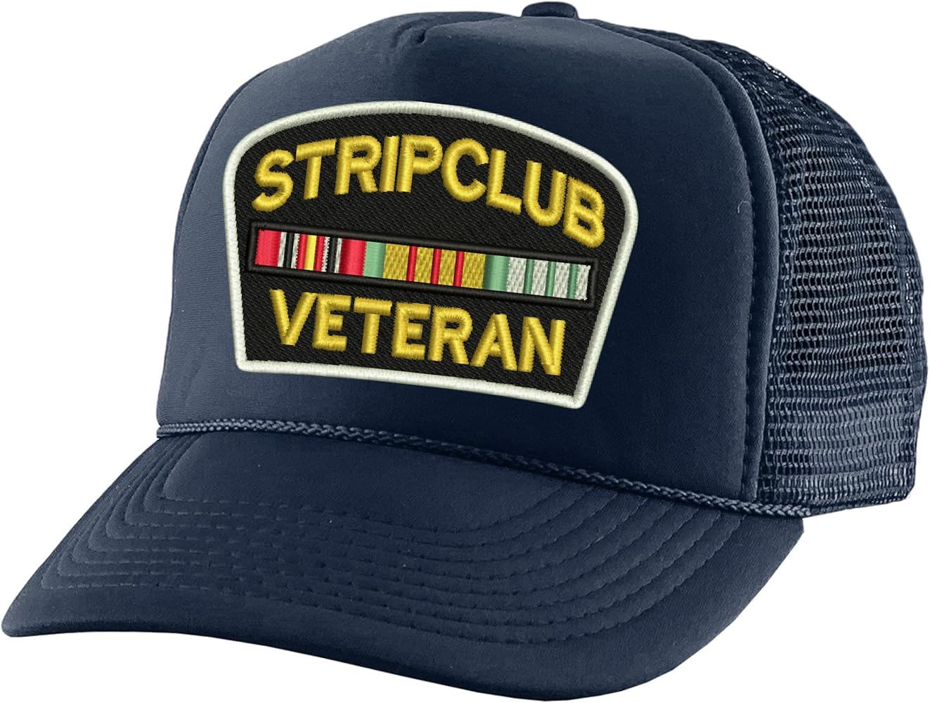 ALLNTRENDS Stripclub Veteran Trucker Hat Funny Cap Adult Baseball Adjustable Embroidered Snapback