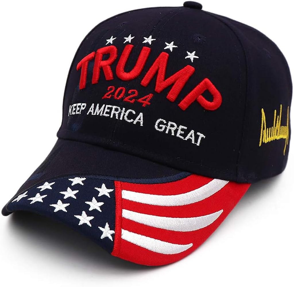 Trump 2024 Hat Keep America Great Take America Back Hat with USA Flag Embroidery Adjustable Baseball Cap