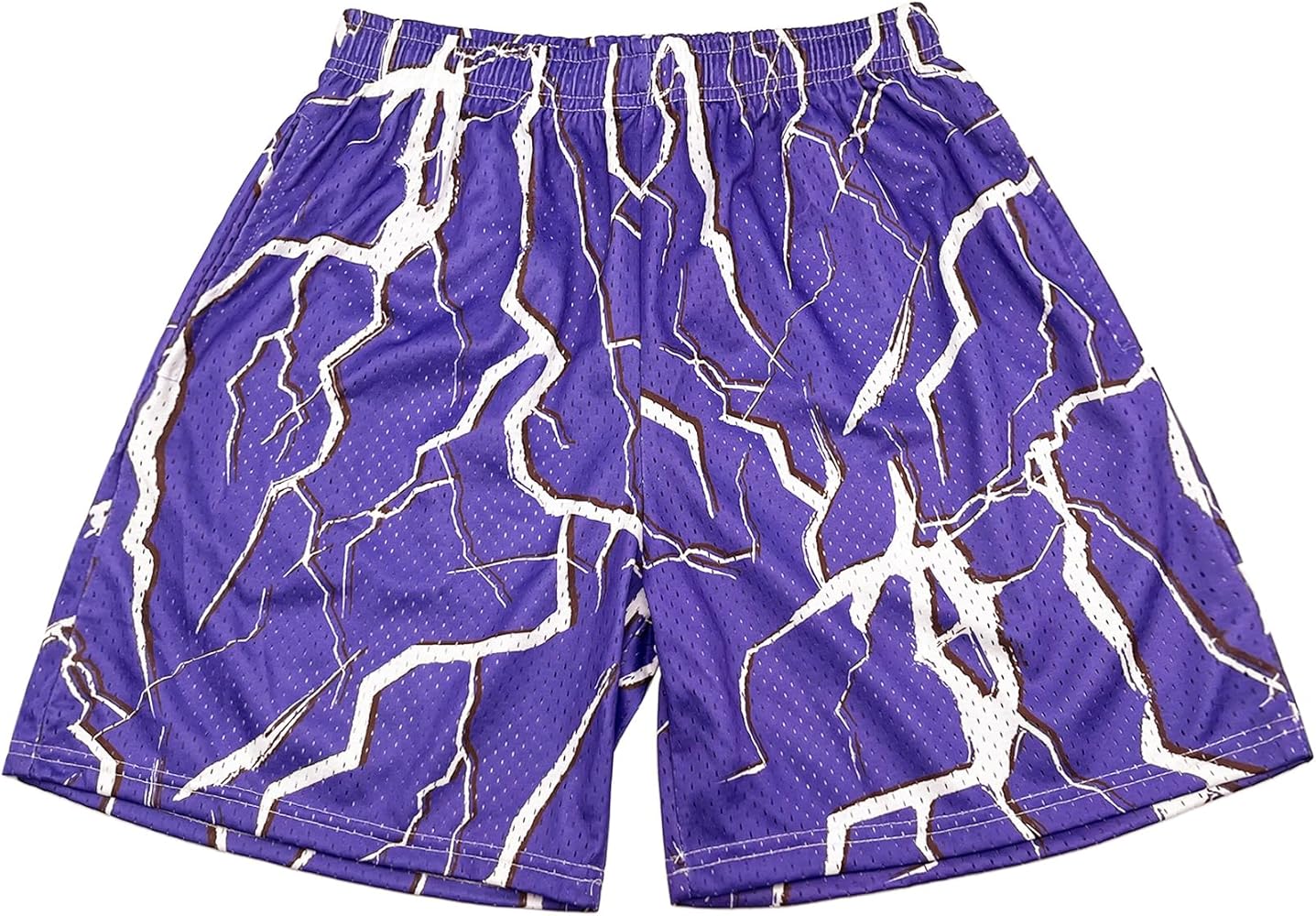 DIOTSR Mens Graphic Print Shorts Cool Mesh Basketball Shorts Casual Flat Front Shorts Summer Drawstring