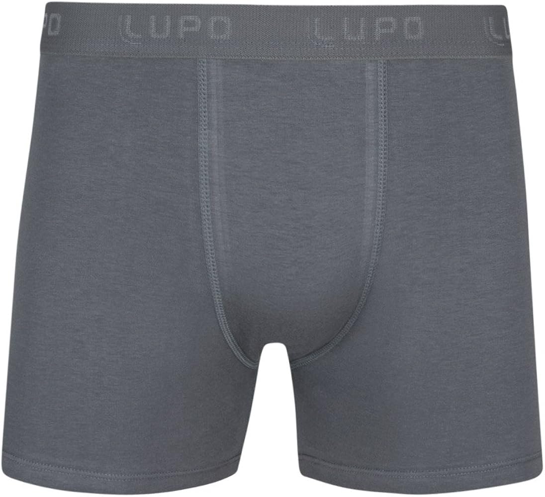 Lupo Men's Essential Stretch Cotton Boxer Brief Underwear (Pack of 3)