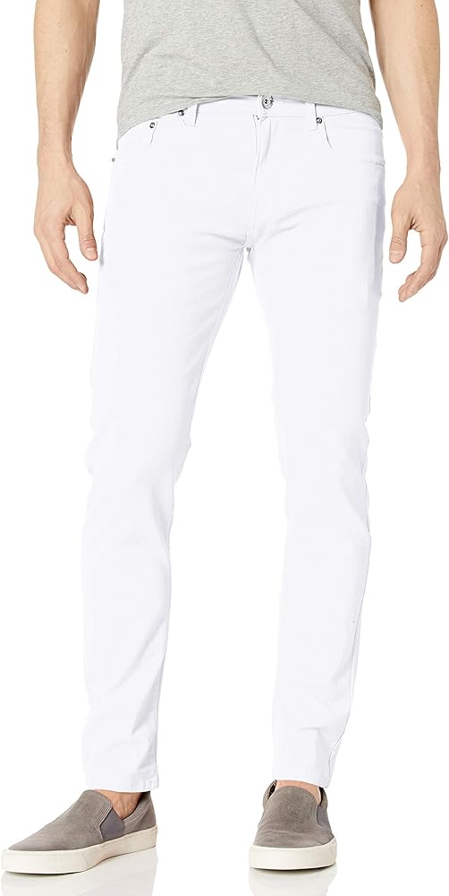 WT02 Men's Basic Color Twill Stretchable Skinny Pants