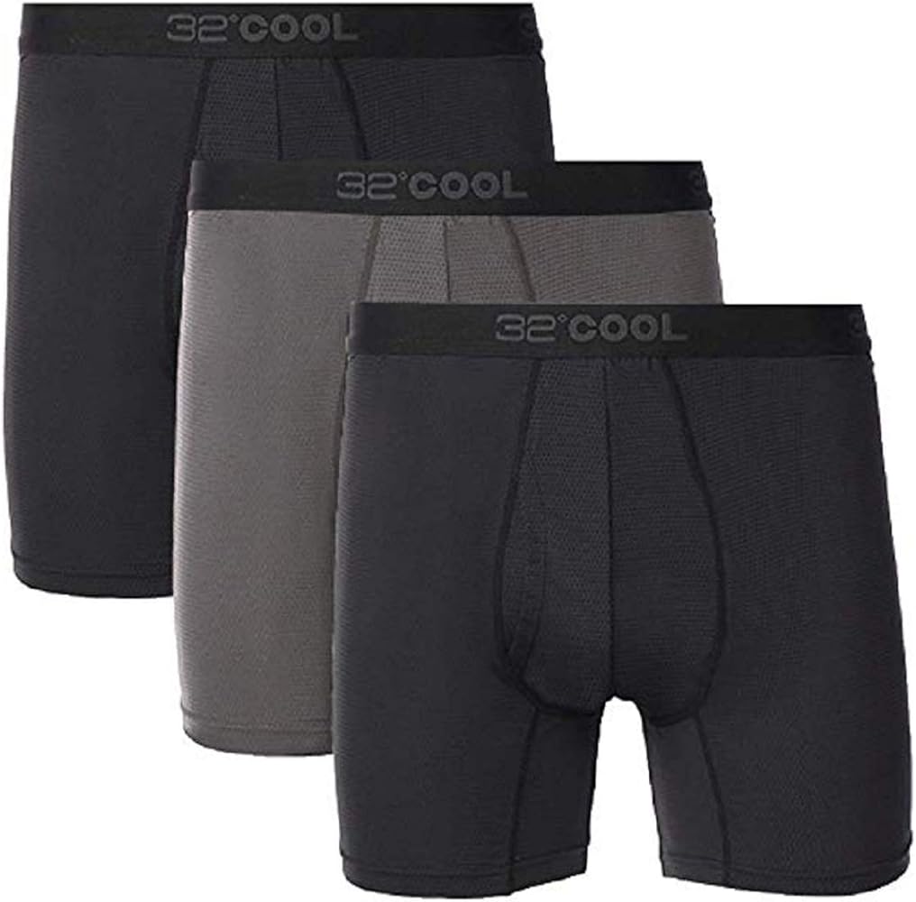 32º DEGREES Mens 3 Pack Active Mesh Boxer Brief