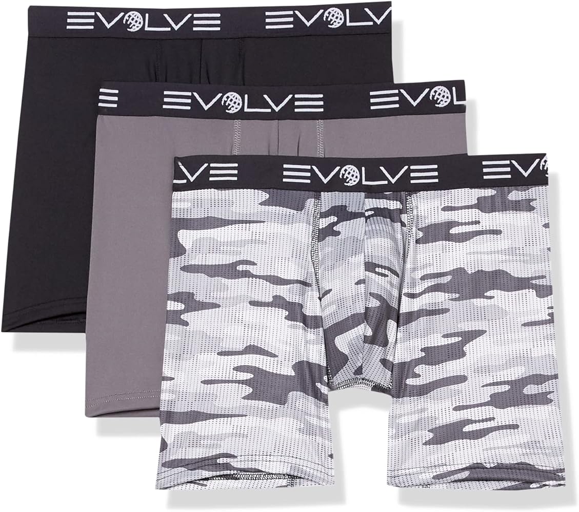 Evolve Men's Micro Sport 3 Pack 6'' Boxer Brief