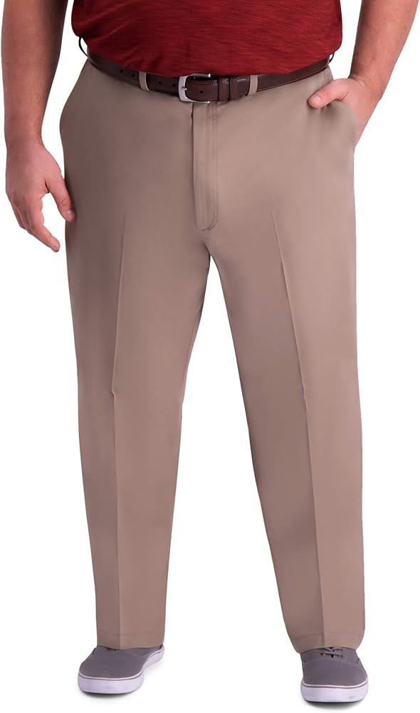 Haggar Men's Premium Comfort Khaki Pant - Multi-Fits Regular and Big & Tall Sizes