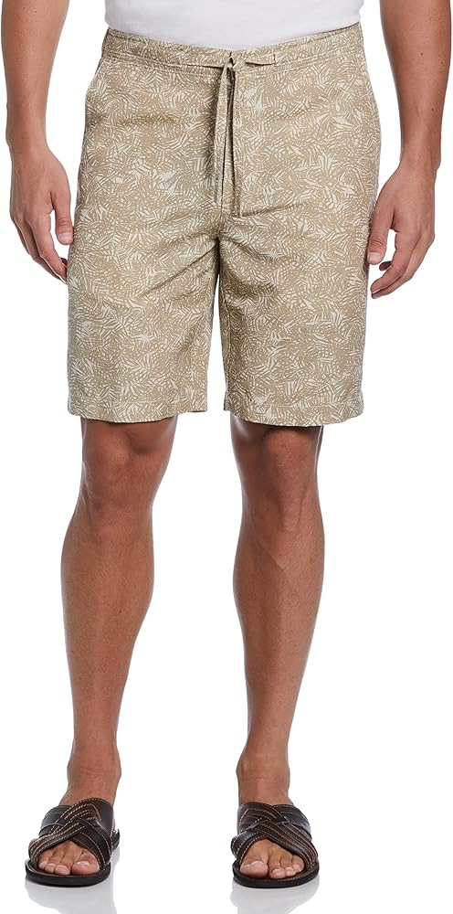 Cubavera Men's Linen Blend Tonal Tropical Print Short