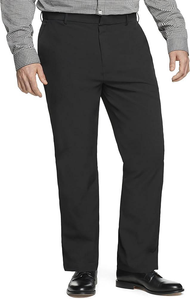 Van Heusen Mens Big And Tall Stain Shield Stretch Straight Fit Flat Front Dress Pant