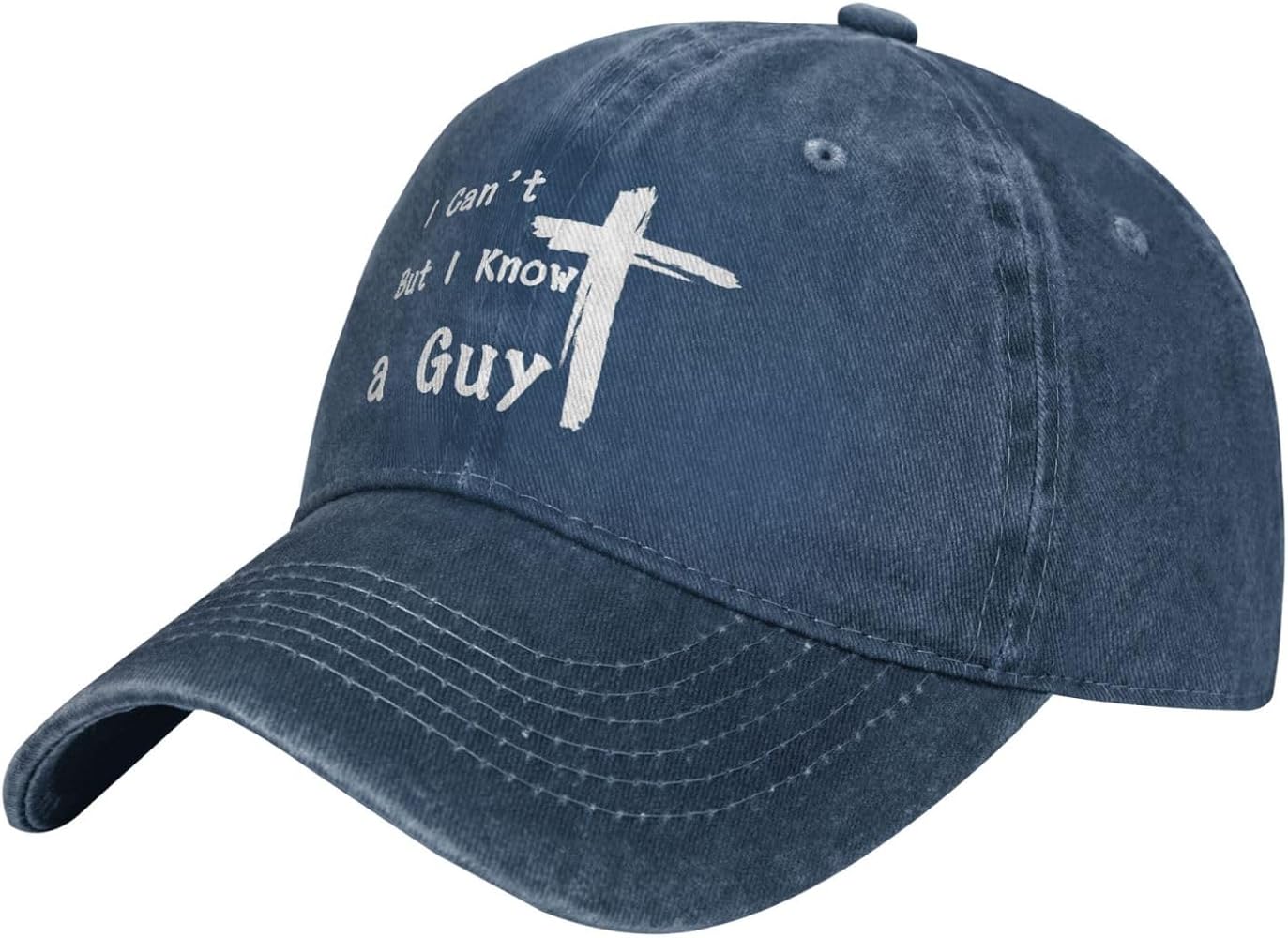 Jesus Crosses Funny Christians Hats for Men Baseball Cap I Can't But I Know A Guys Sport Caps for Mens Hiking Hats