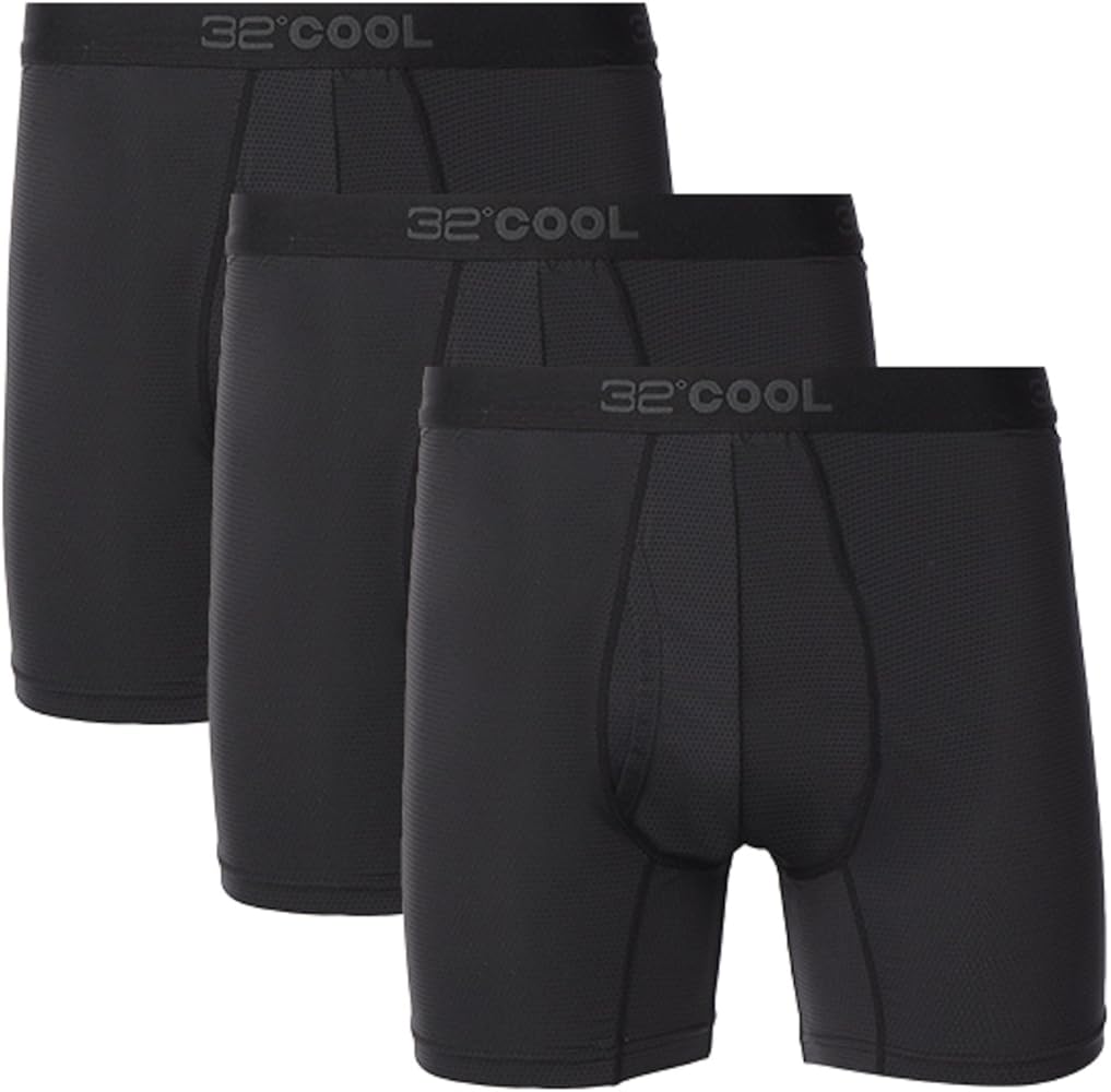 32º DEGREES Mens 3 Pack Active Mesh Boxer Brief