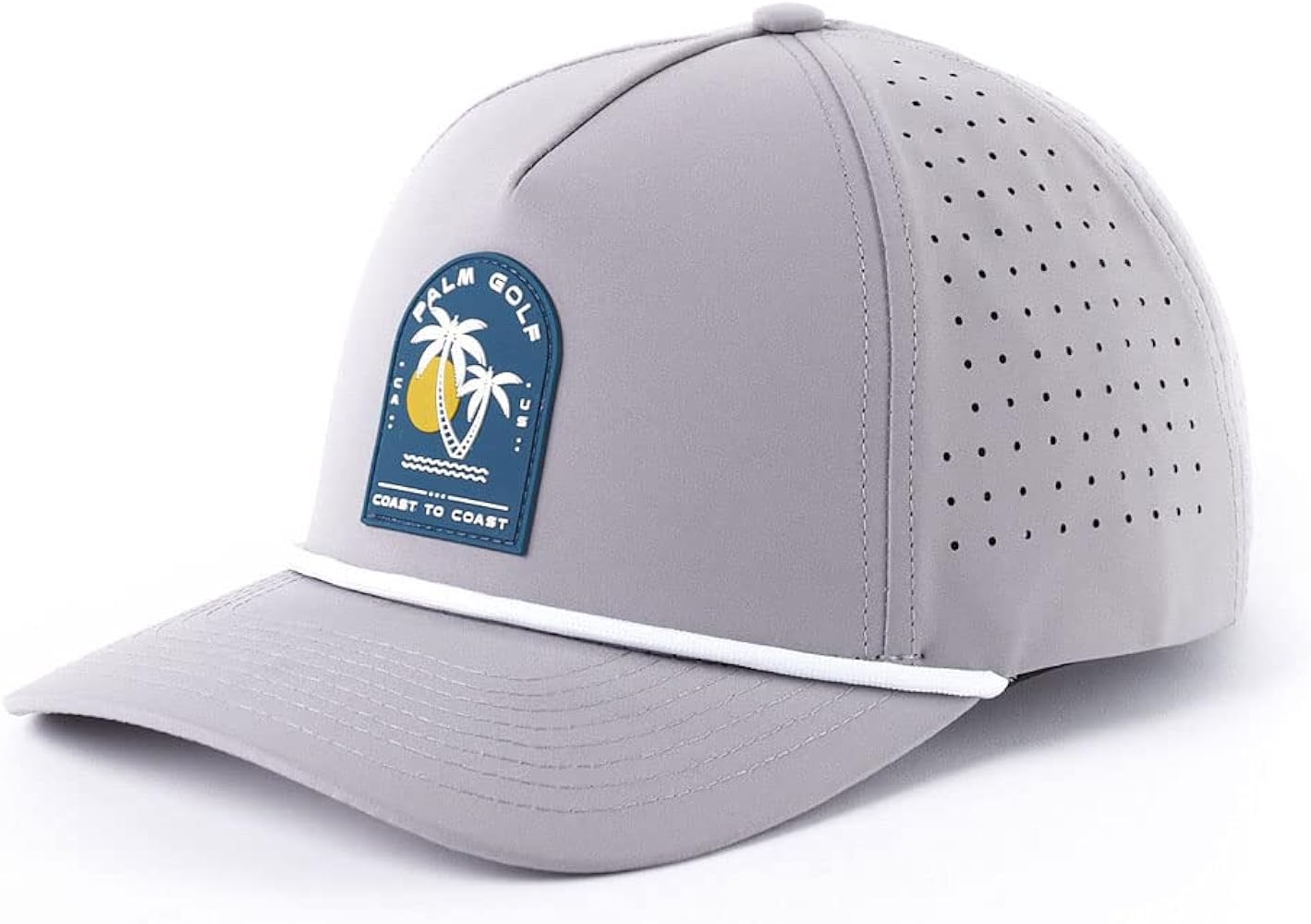 Palm Golf Hat - Coast to Coast Snapback Hat, Breathable, Quick Drying, Sun and Rain Protection