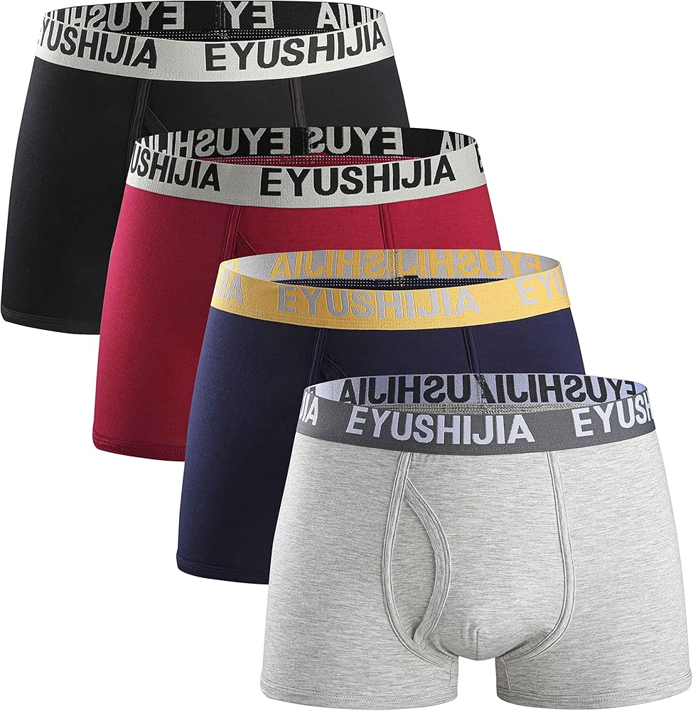 Men's 4 Pack Comfortable Underwear Boxer Briefs