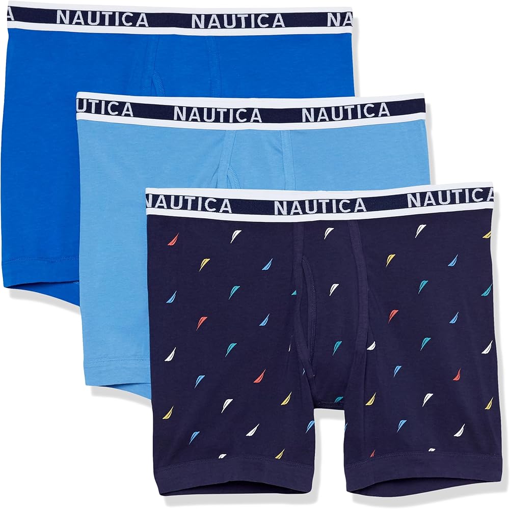 Nautica Men's Cotton Stretch 3-Pack Boxer Briefs