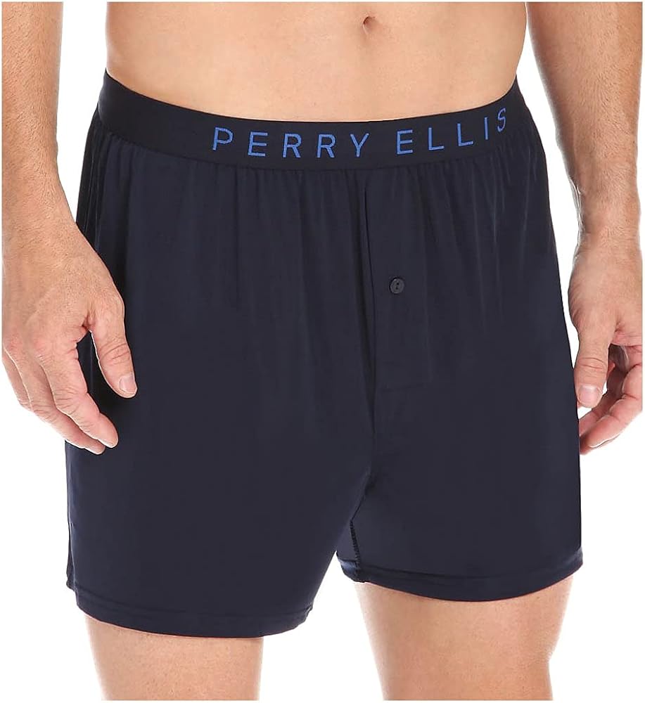 Perry Ellis Men's Luxe Solid Boxer Shorts