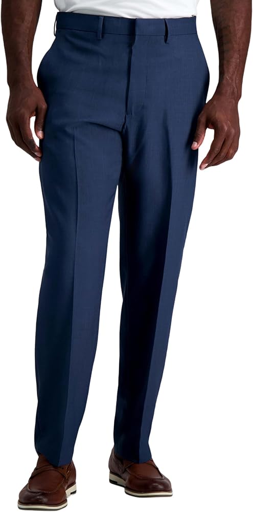 Haggar Men's Smart Wash with Repreve Classic Fit Flat Front Dress Pant