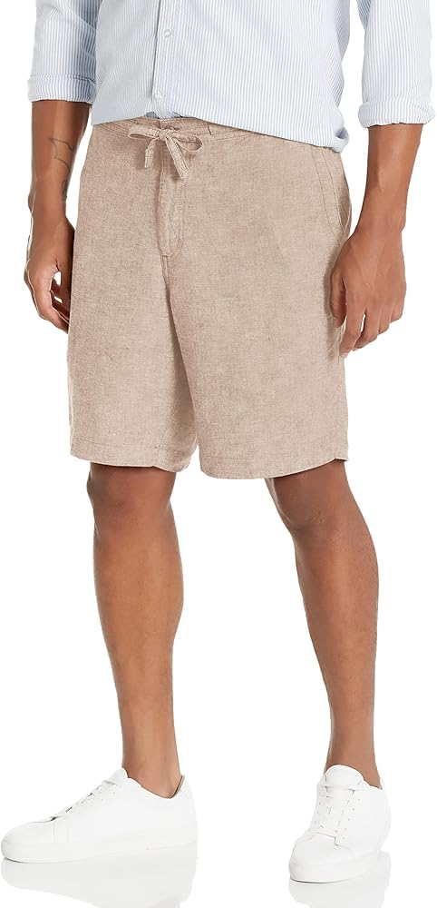 Cubavera Men's 9" Linen Blend Cross Dye Short