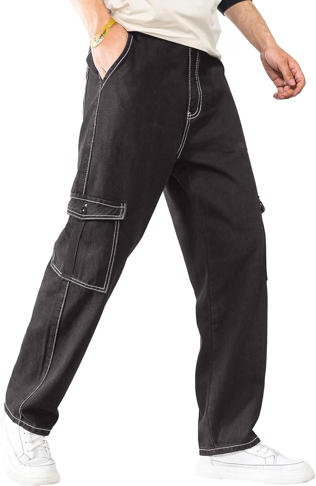 Sailwind Men's Wild Cargo Pants Relaxed Fit Contrast Topstitching Cargo