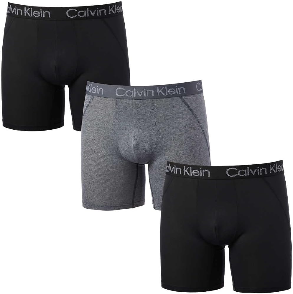 Calvin Klein Men's Micro Mesh Boxer 4-way Stretch, 3-pack (US, Alpha, Large, Regular, Regular, BLACK)