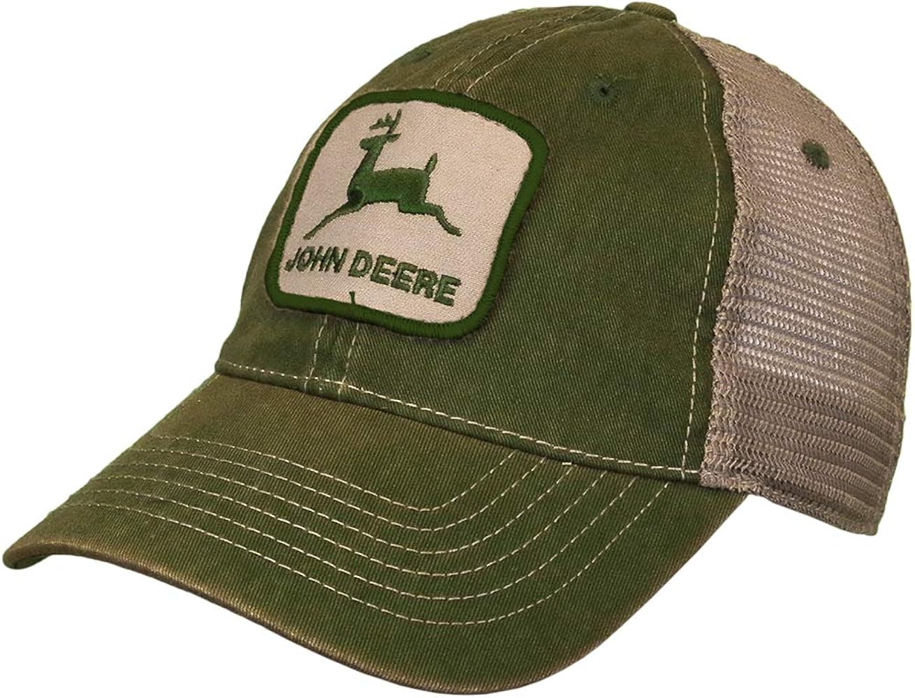 John Deere Men's 13080608IV00, Green/Beige, One Size