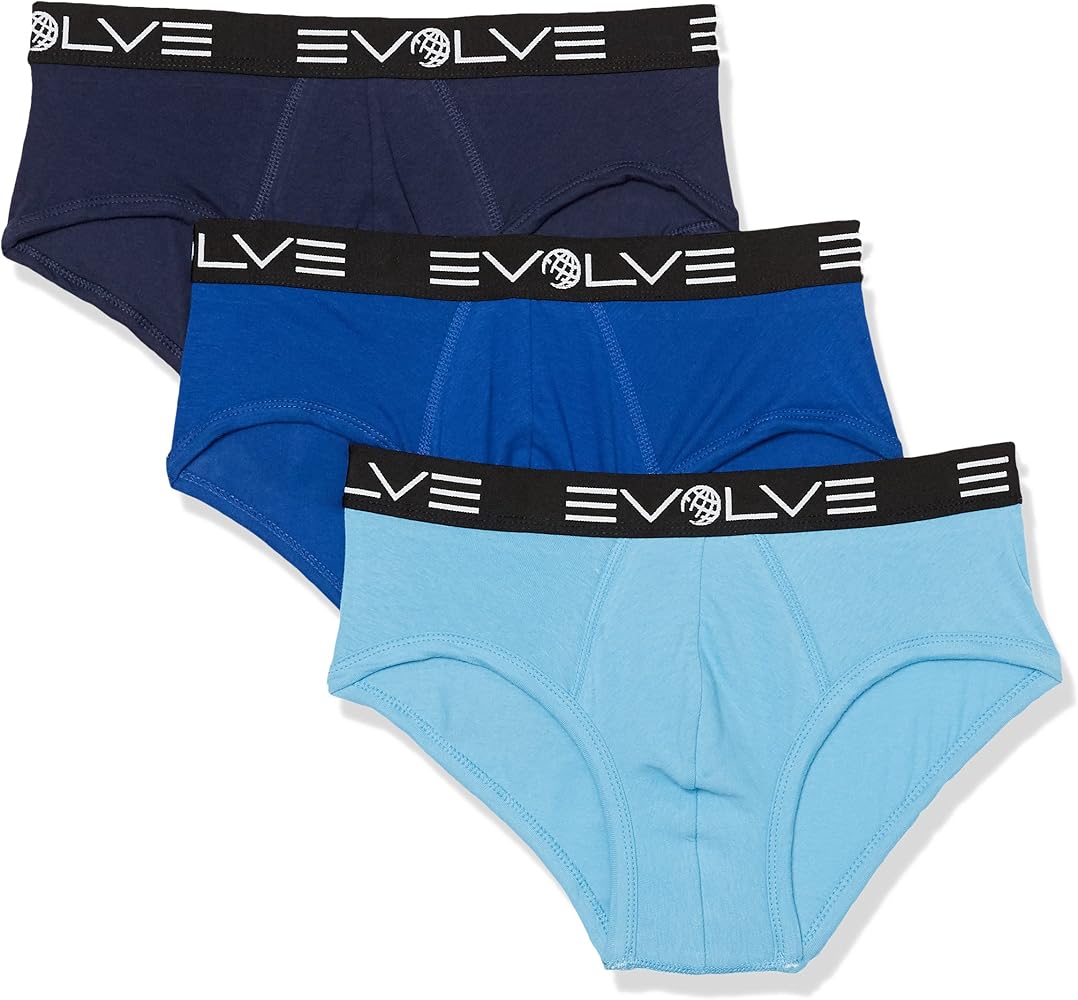 Evolve Men's Cotton Stretch 3 Pack No Show Brief