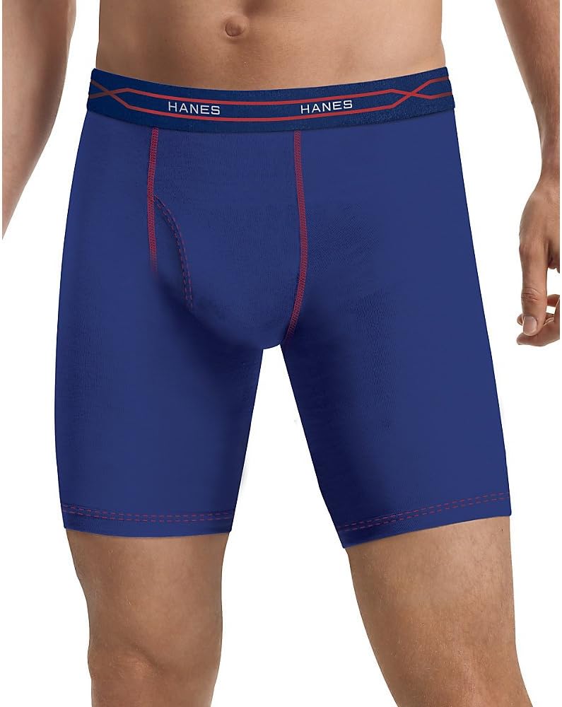 Hanes Mens 3-Pack X-Temp Performance Cool Long Leg Boxer Brief