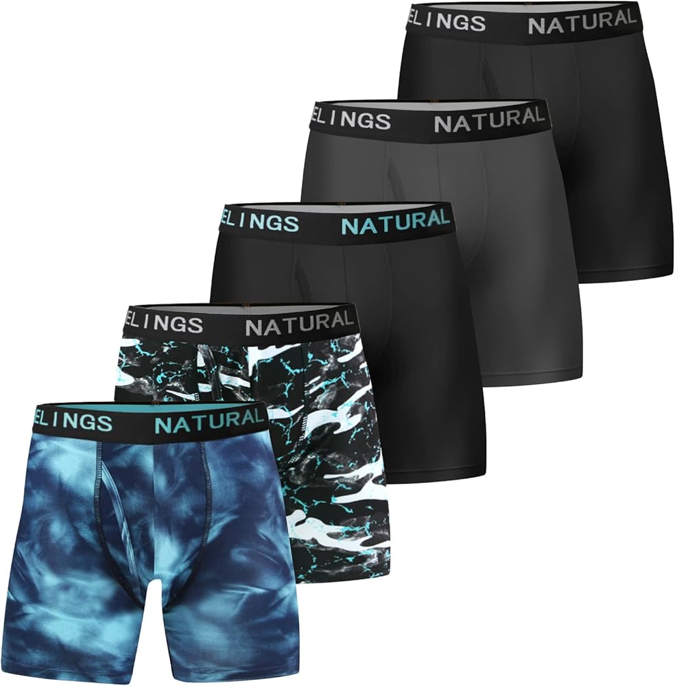 Natural Feelings Mens Underwear Coolzone Boxer Briefs for Men Pack Stretch Performance Quick Dry Sports Underwear