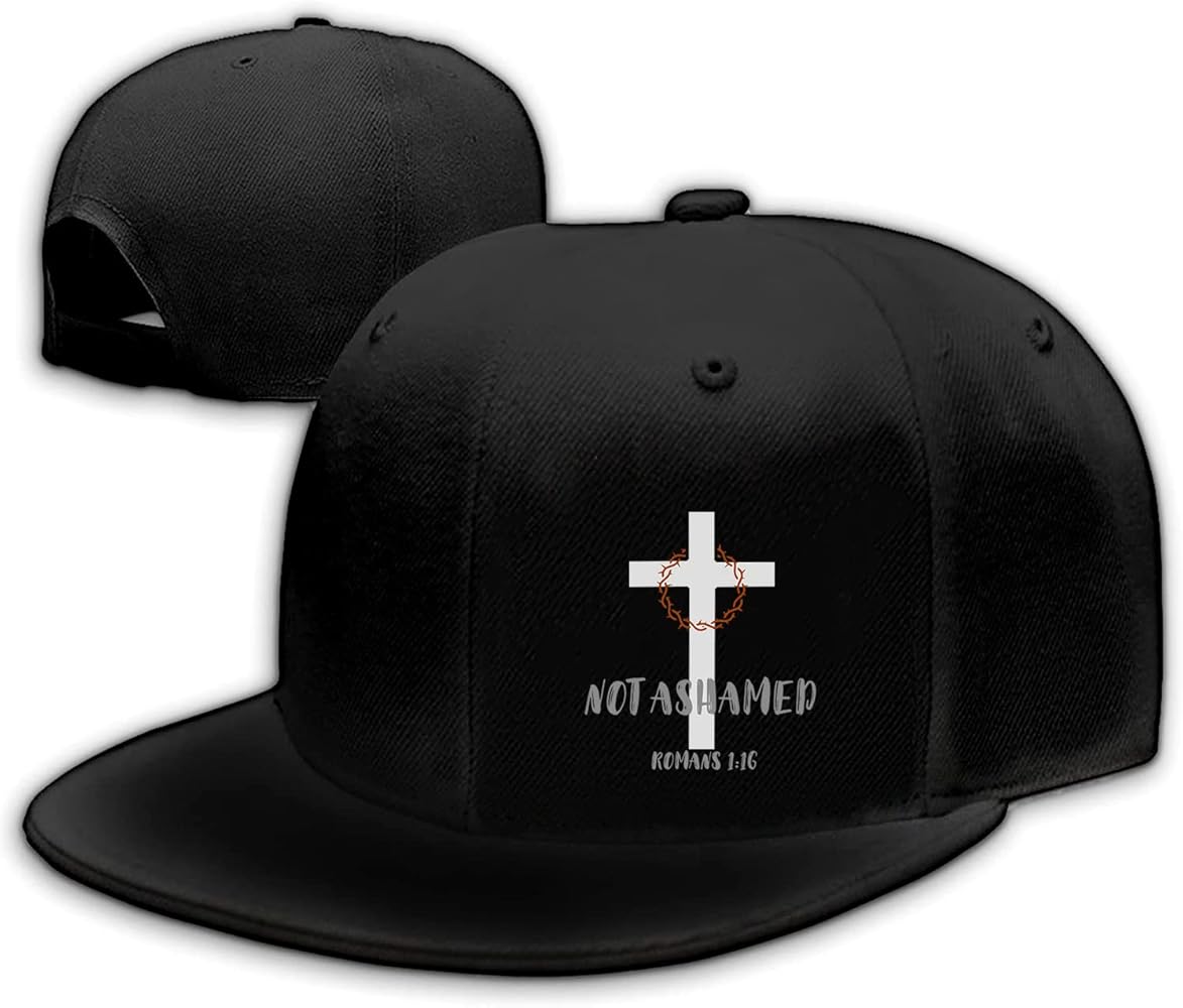 Jesus Christ Hats Mens Snapback Flat Bill Brim Hats for Men Snap Backpack Dad Life Jesus Christian Crosses Baseball Cap