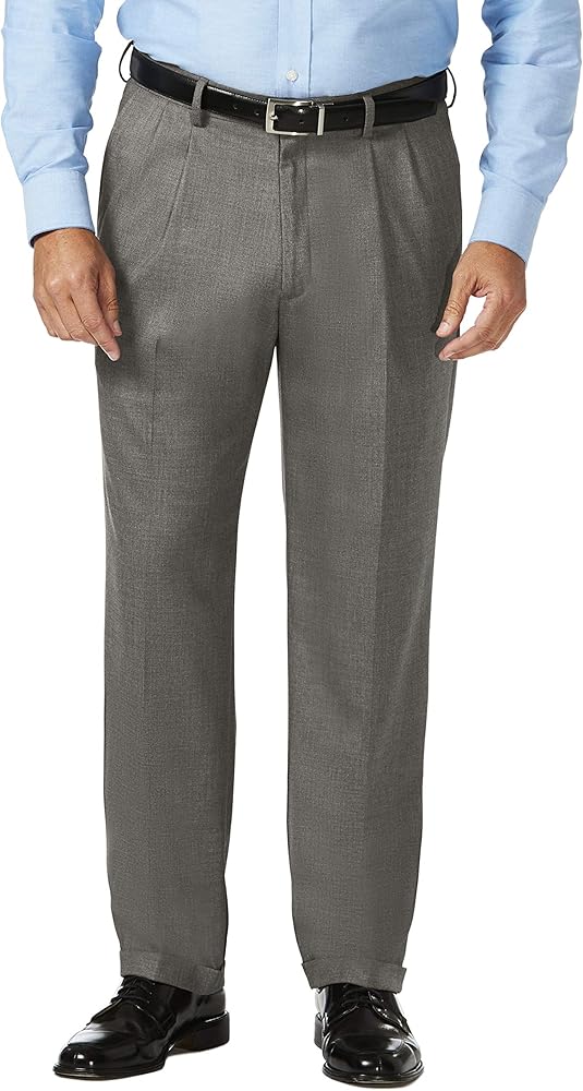 J.M. Haggar Men's Classic Fit Pleat Front Dress Pant Regular and Big & Tall Sizes