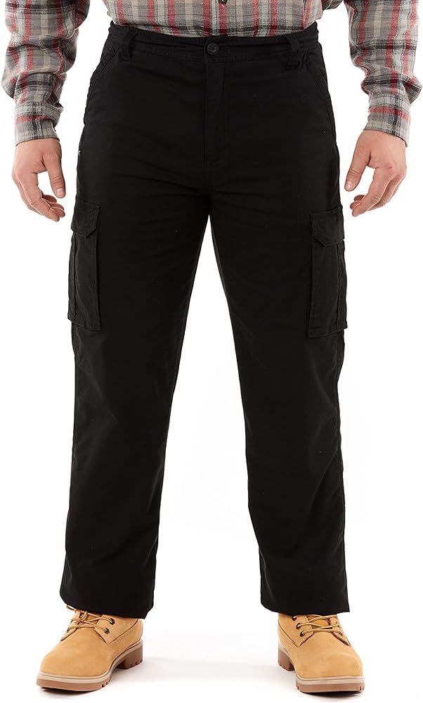 Smith's Workwear Men's Print Fleece Lined Cargo Canvas Pant