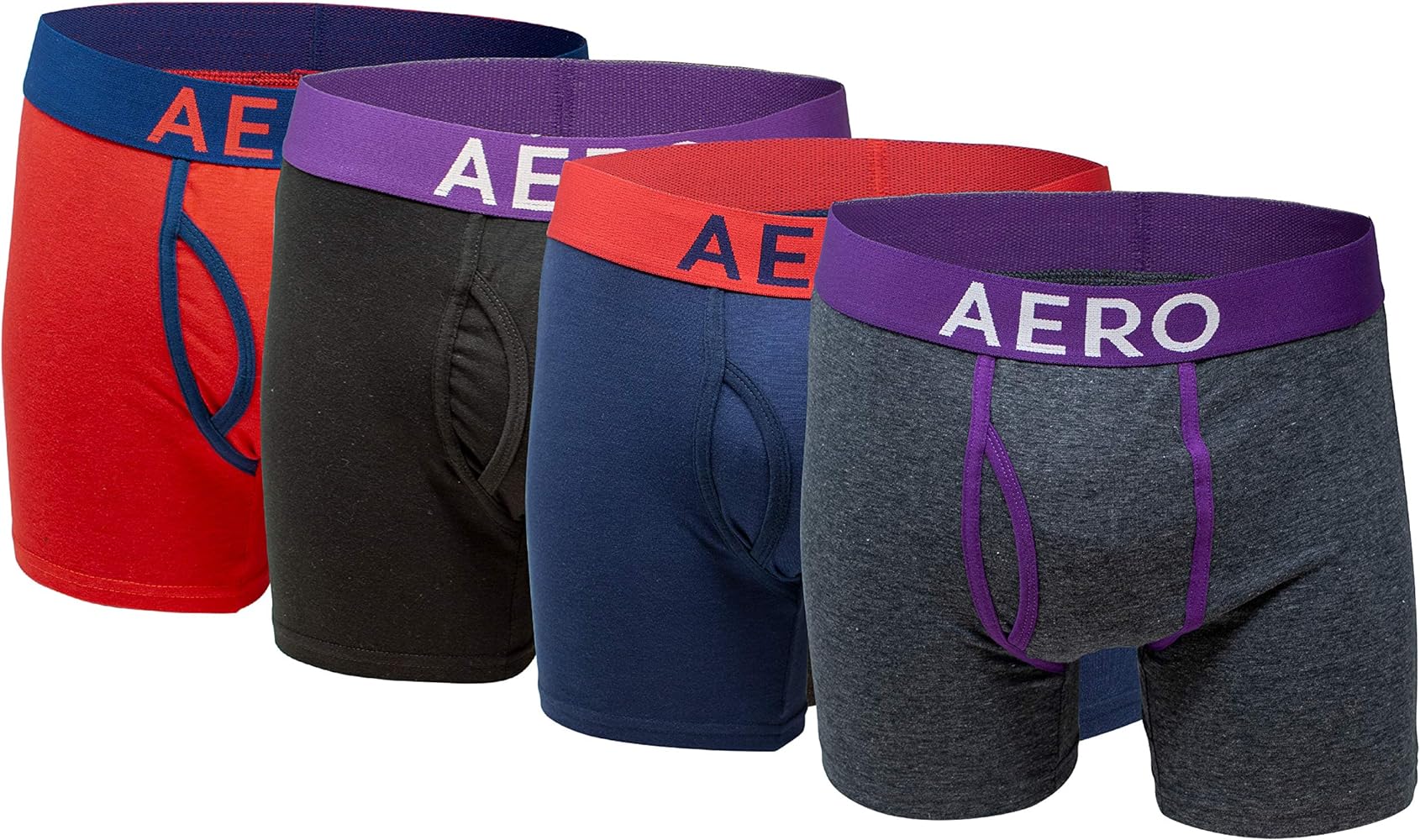 AEROPOSTALE Mens Boxer Briefs 4 Pack Cotton Stretch Boxer Briefs Underwear