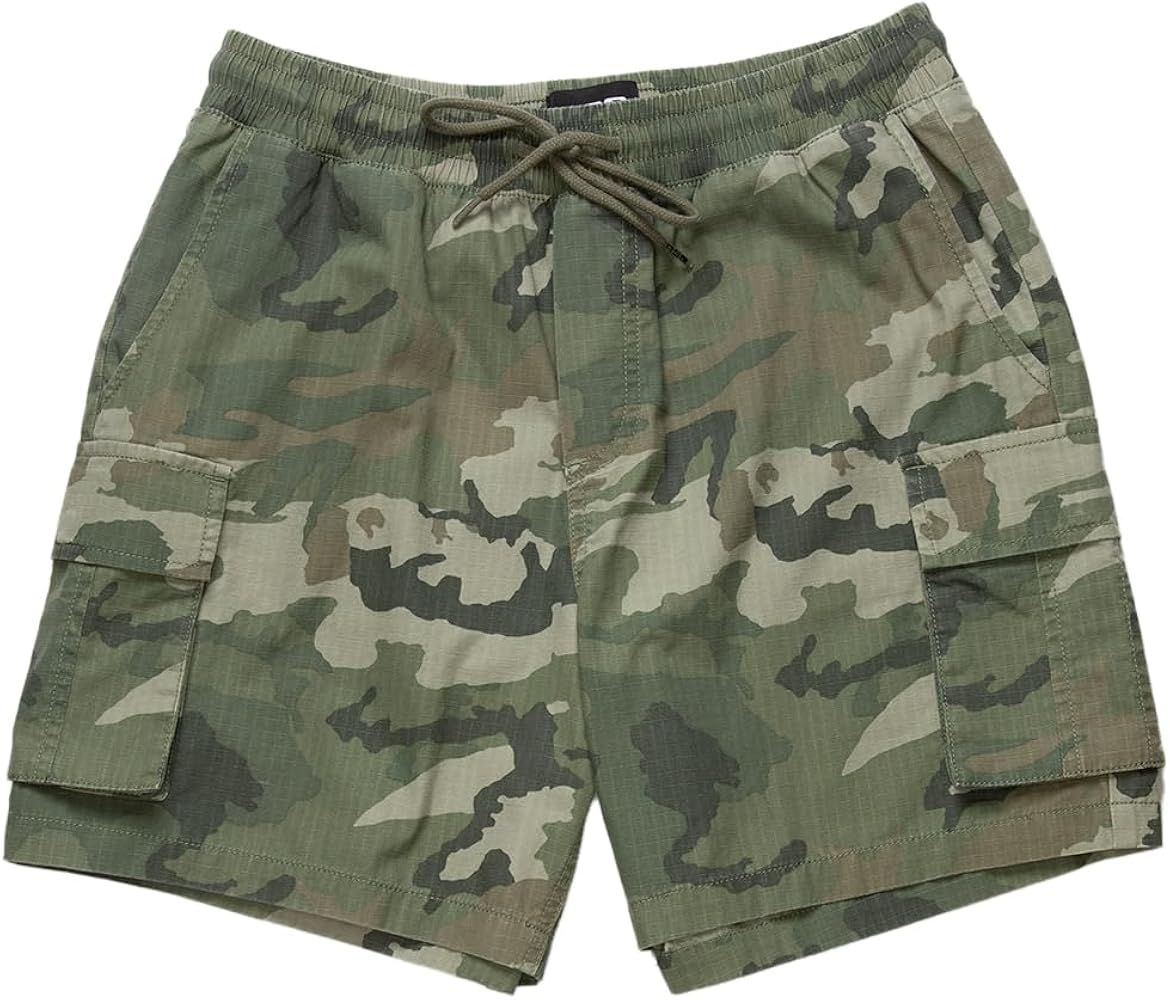 Rsq Ripstop Cargo Pull On Shorts Camo Green