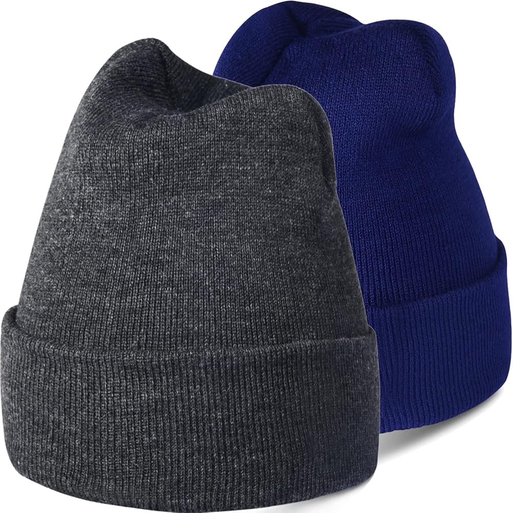 Pack Beanie Hats Warm Knitted Cap for Beanies Men & Women for Winter Fall Summer Spring