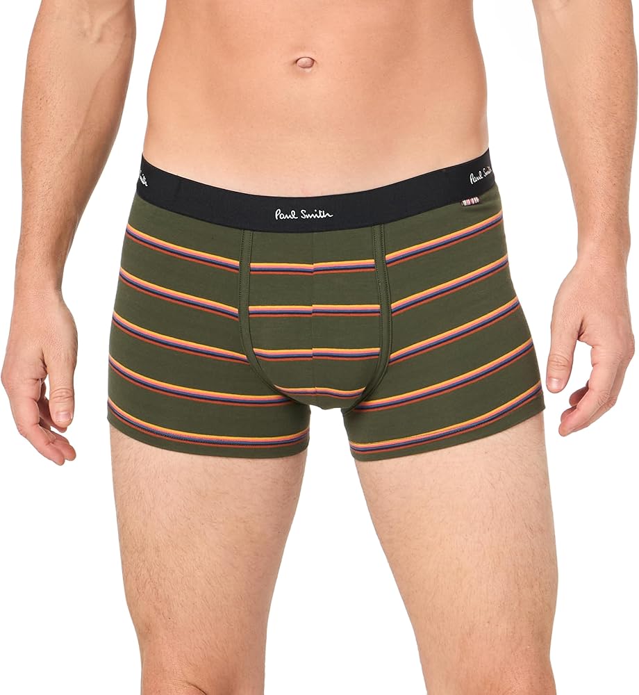 Paul Smith Men's Cody Stripe' Organic-Cotton Low-Rise Boxer Briefs